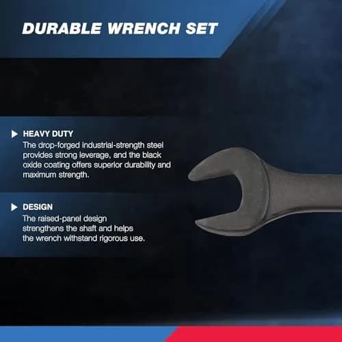 NEIKO Wrench Set 16 Piece | Heavy Duty MM | Raised Panel Construction thumbnail 2