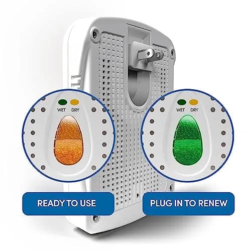 Eva-Dry E-333 Wireless Mini Dehumidifier, White 6oz (177ml) | Renewable Silica Gel for Small Spaces thumbnail 2