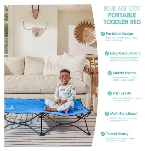 Regalo My Cot Portable Toddler Bed 122 cm x 62 cm x 23 cm | Foldable Kids Travel Bed for Indoor/Outdoor Use thumbnail 6