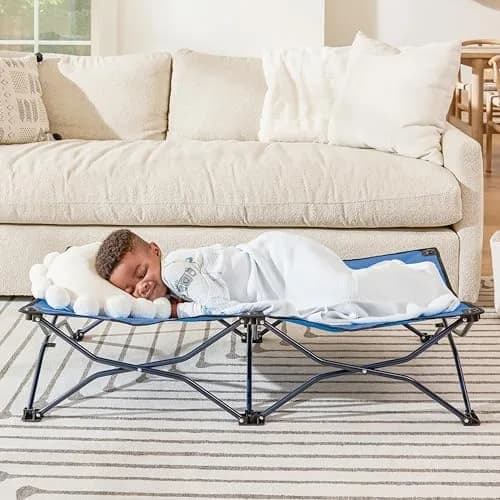 Regalo My Cot Portable Toddler Bed 122 cm x 62 cm x 23 cm | Foldable Kids Travel Bed for Indoor/Outdoor Use thumbnail 1