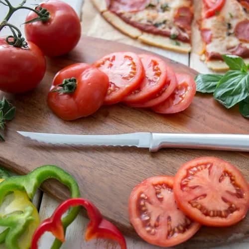 RADA Tomato Slicer Knife (R126), 5" Serrated Blade | Made in USA for Perfect Tomato Slices thumbnail 6