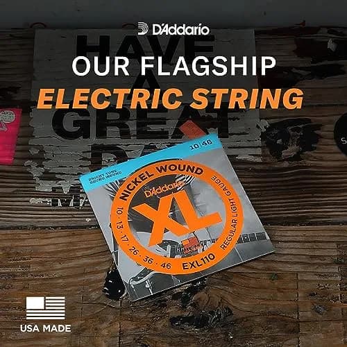 D'Addario XL Nickel EXL116 Electric Guitar Strings, Medium Top/Heavy Bottom 11-52 Gauge | Bright Tone, Perfect Intonation thumbnail 3