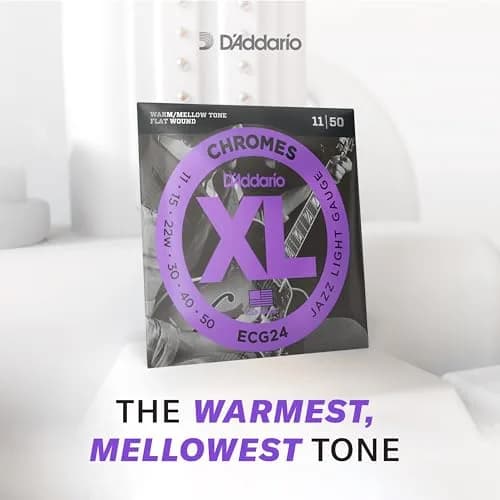 D'Addario XL Chromes Flatwound Bass Strings ECB84 Custom Light 40-100 | Smooth Mellow Tone thumbnail 3
