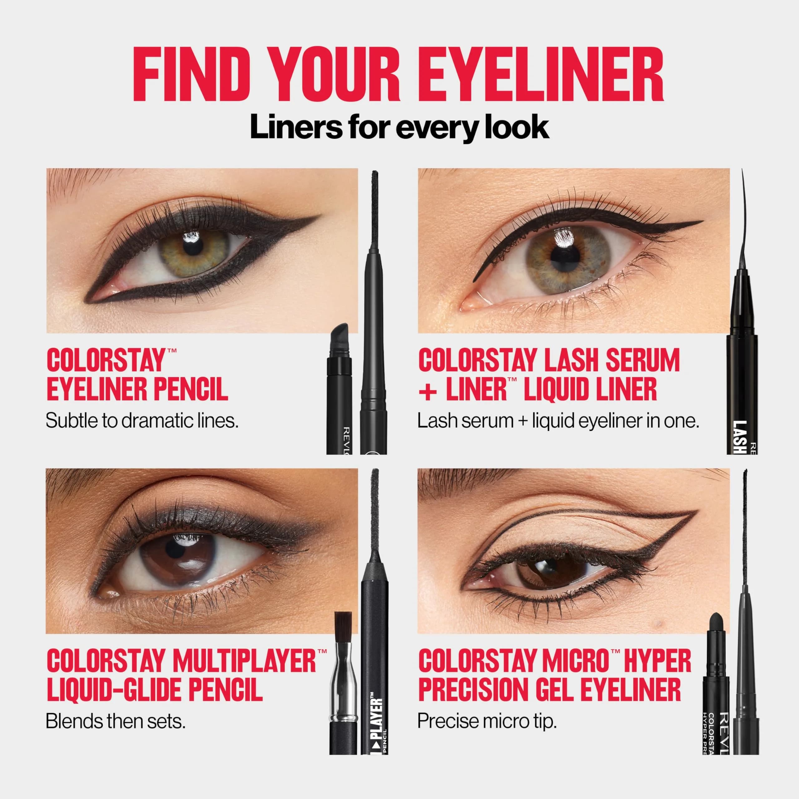 REVLON ColorStay Waterproof Eyeliner Pencil in Charcoal - Long-Lasting, Smudge-Proof Eye Makeup - view 9