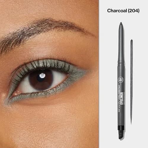 REVLON ColorStay Pencil Waterproof Eyeliner Charcoal 0.01 oz (0.28 g) | Ophthalmologist Tested for Sensitive Eyes thumbnail 2