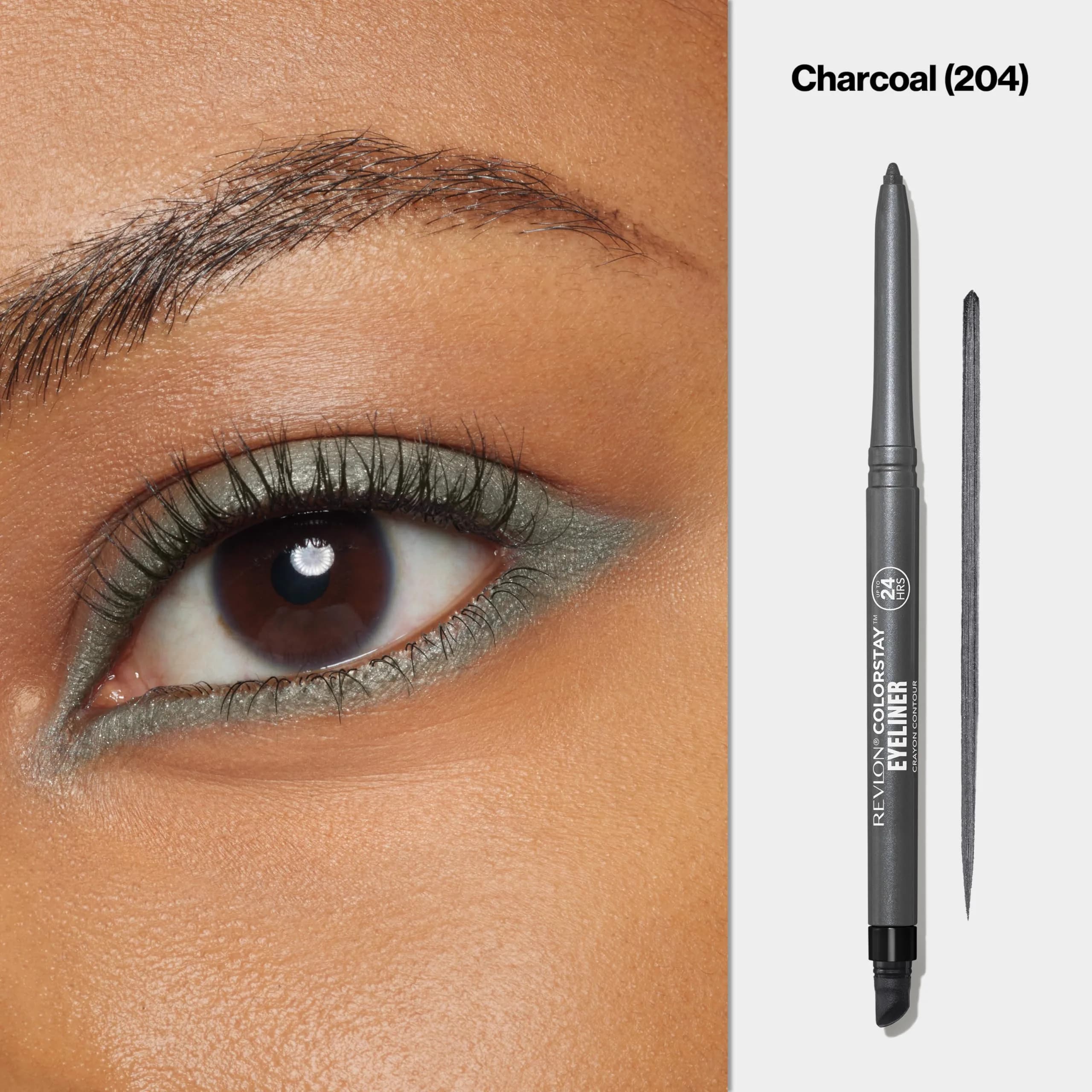 REVLON ColorStay Waterproof Eyeliner Pencil in Charcoal - Long-Lasting, Smudge-Proof Eye Makeup - view 2