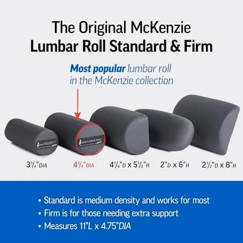 OPTP The Original McKenzie Lumbar Roll – Firm Density Low Back Support 27.94cm (11") x 12.07cm (4.75") thumbnail 5