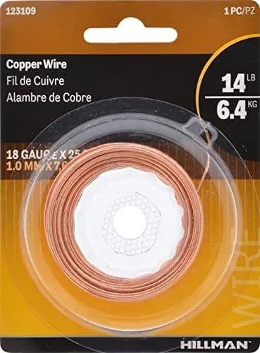 Hillman Copper Wire 18 Gauge | Corrosion-Resistant, 25ft Length, Versatile Craft & DIY Use thumbnail 2