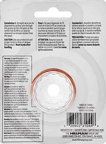 Hillman Copper Wire 18 Gauge | Corrosion-Resistant, 25ft Length, Versatile Craft & DIY Use thumbnail 3