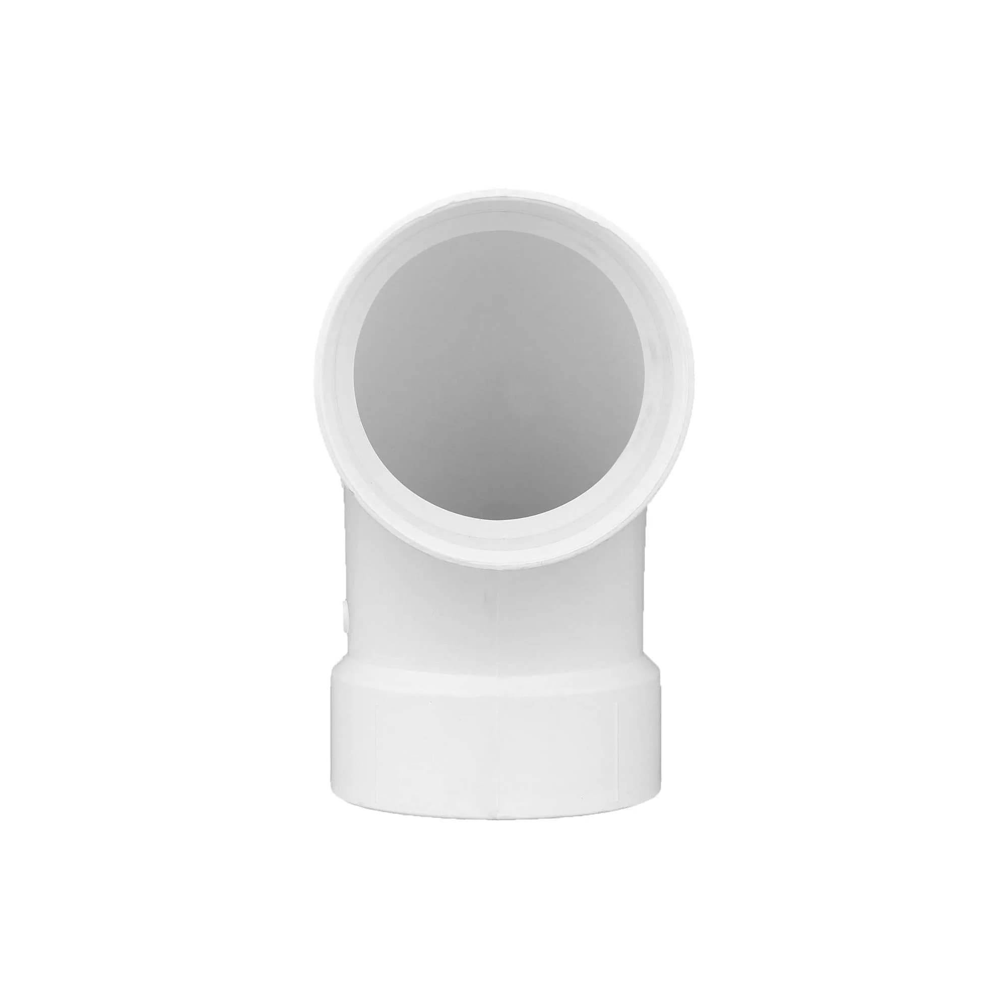 Charlotte Pipe 4 Inch DWV Long Sweep 1/4 Bend PVC Fitting | 10.9 cm (4 Inch) Hub + 4 Inch Hub - view 2