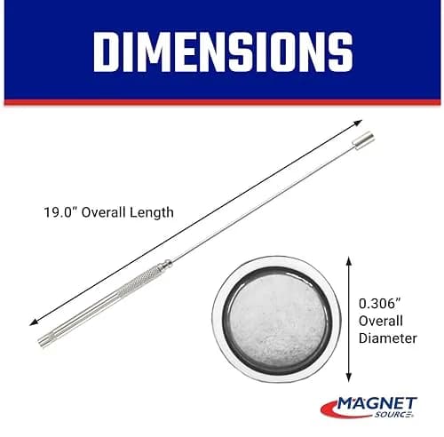 Master Magnetics Bend-It Bendable Magnetic Pick-Up Tool - Strong Retrieving Magnet for Screws, Nails, and Small Hand Tools - 2 lb Hold - 19” L | Versatile Magnetic Pickup thumbnail 2