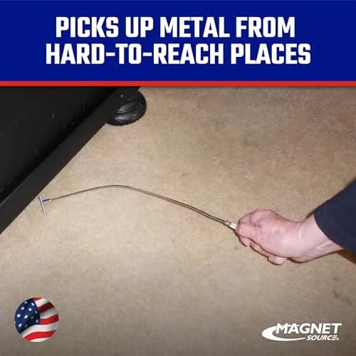 Master Magnetics Bend-It Bendable Magnetic Pick-Up Tool - Strong Retrieving Magnet for Screws, Nails, and Small Hand Tools - 2 lb Hold - 19” L | Versatile Magnetic Pickup thumbnail 3