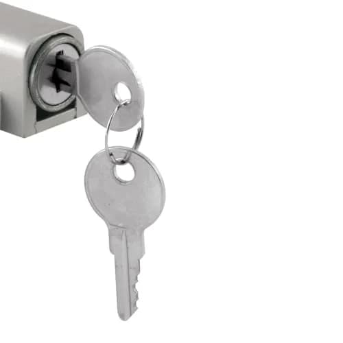 Prime-Line U 9861 Sliding Door Keyed Lock, Aluminum Finish | Heavy Duty Home Security (70-120 chars) thumbnail 4