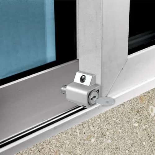 Prime-Line U 9861 Sliding Door Keyed Lock, Aluminum Finish | Heavy Duty Home Security (70-120 chars) thumbnail 3