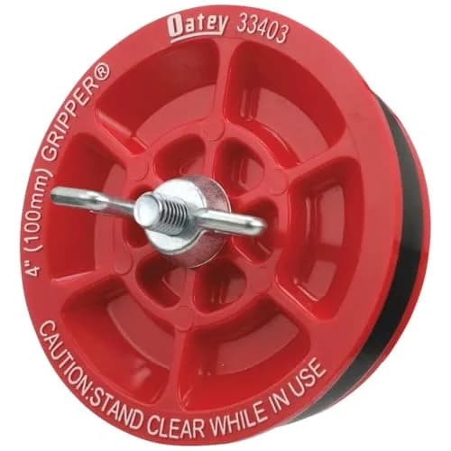 Oatey Mechanical End-of-Pipe Gripper Plug, 4 in., Red | Seals & holds pressure for pipe testing thumbnail 1