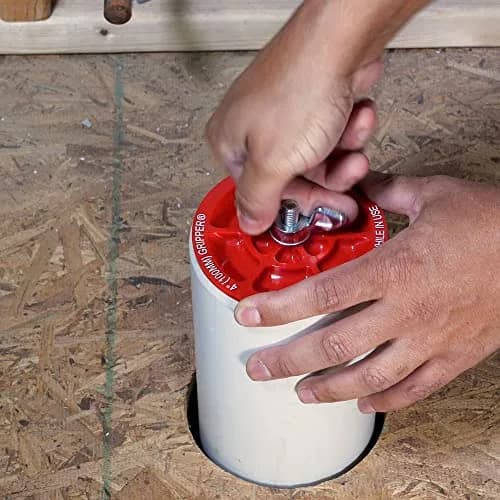 Oatey Mechanical End-of-Pipe Gripper Plug, 4 in., Red | Seals & holds pressure for pipe testing thumbnail 2