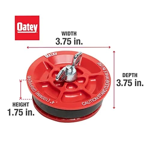 Oatey Mechanical End-of-Pipe Gripper Plug, 4 in., Red | Seals & holds pressure for pipe testing thumbnail 3