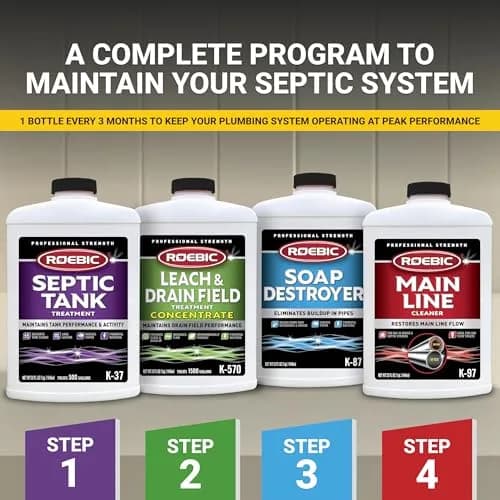 Roebic K-37-Q Septic Tank Treatment 32 Fl Oz (946ml) | USA Imported Bacteria Enzymes for Indian Homes thumbnail 6