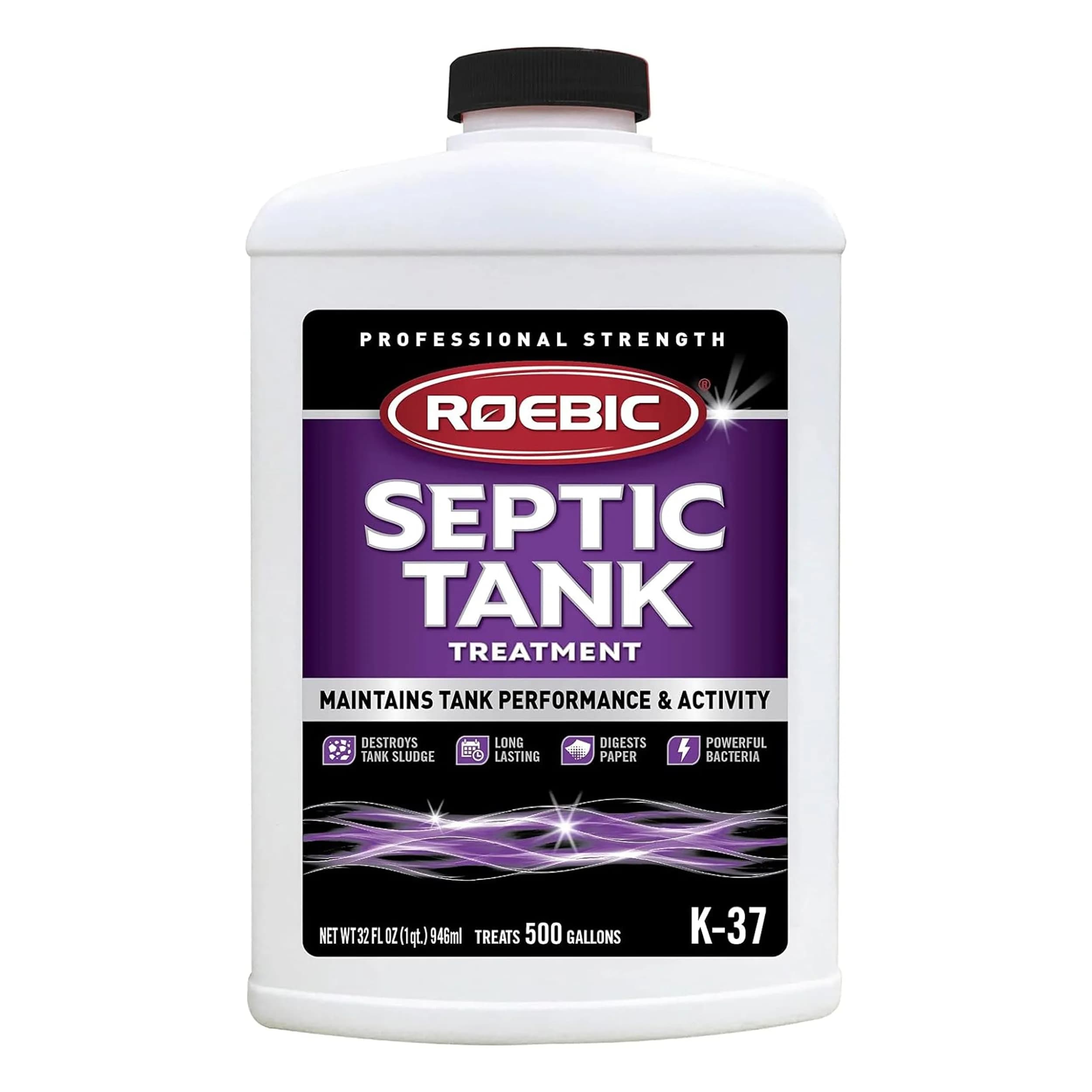 Roebic K-37-Q Septic Tank Treatment 32 Fl Oz (946ml) | USA Imported Bacteria Enzymes for Indian Homes - main product image
