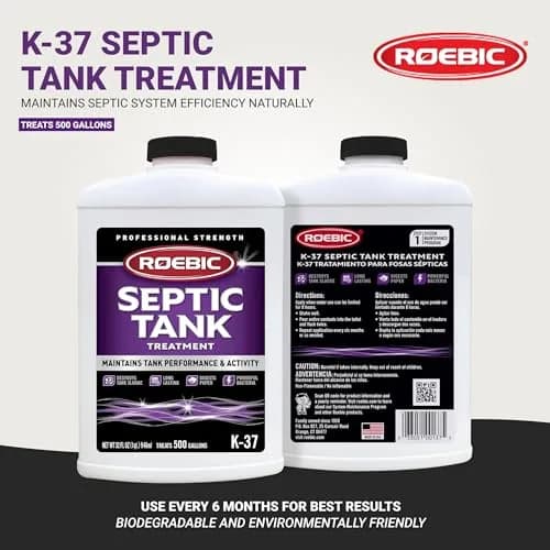 Roebic K-37-Q Septic Tank Treatment 32 Fl Oz (946ml) | USA Imported Bacteria Enzymes for Indian Homes thumbnail 2