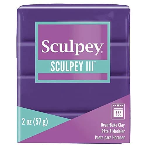 Sculpey III Polymer Oven-Bake Clay Purple 59.5g (2 oz) | Non-Toxic, ASTM D-4236 Certified thumbnail 2