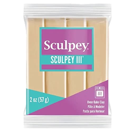 Sculpey III Polymer Oven-Bake Clay, Tan, 59.5g (2 oz) | Non-Toxic & ASTM Certified for Kids & Adults thumbnail 1