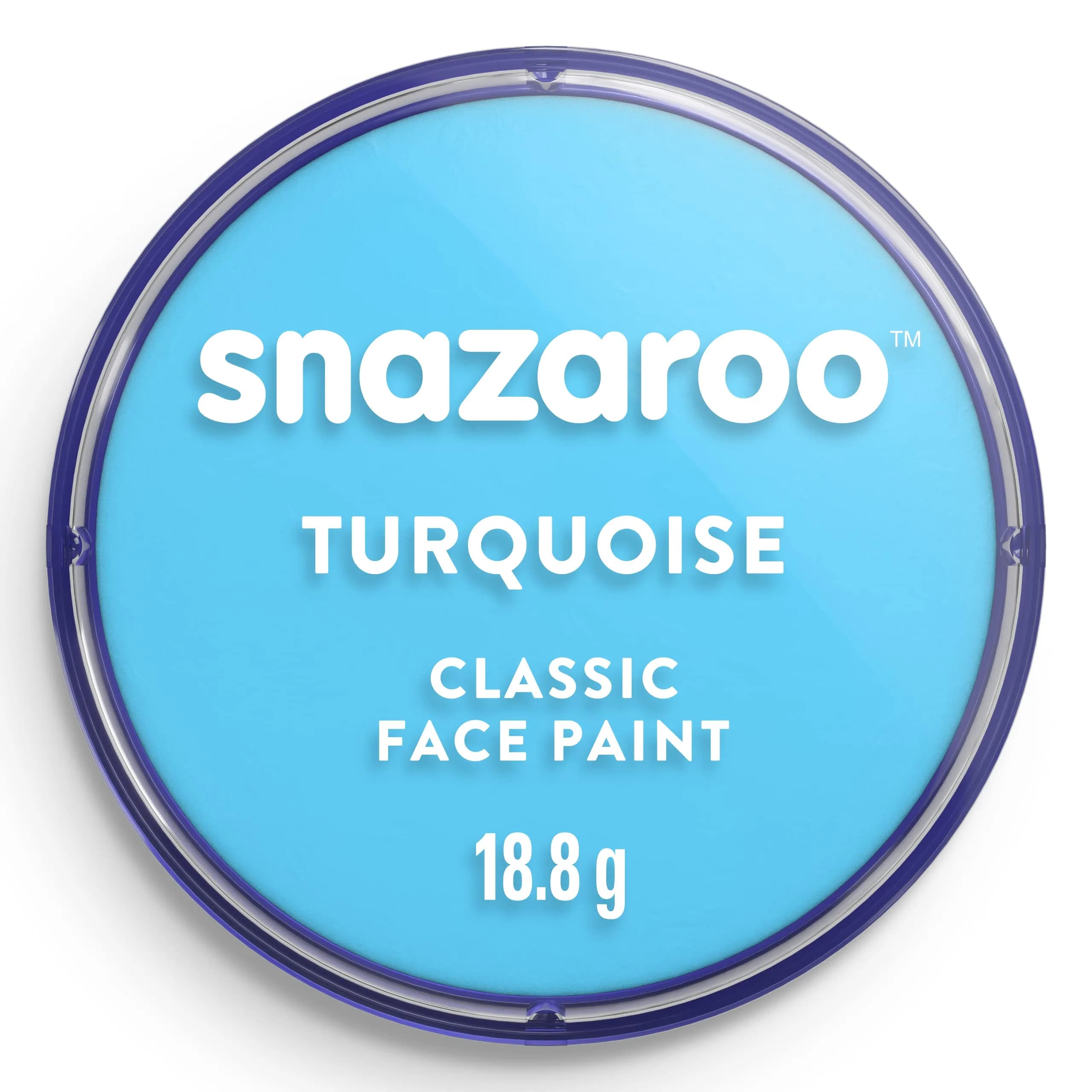 Snazaroo Classic Face and Body Paint 18.8g | Water-Based, Fragrance-Free, Safe for Sensitive Skin — Turquoise