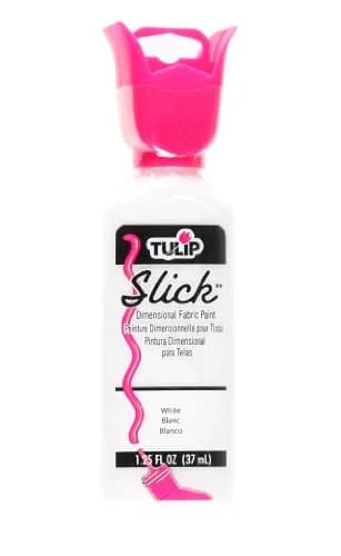 Tulip Fabric Paint 1.25 Fl Oz | Permanent, Dimensional, Wash-Resistant White thumbnail 1