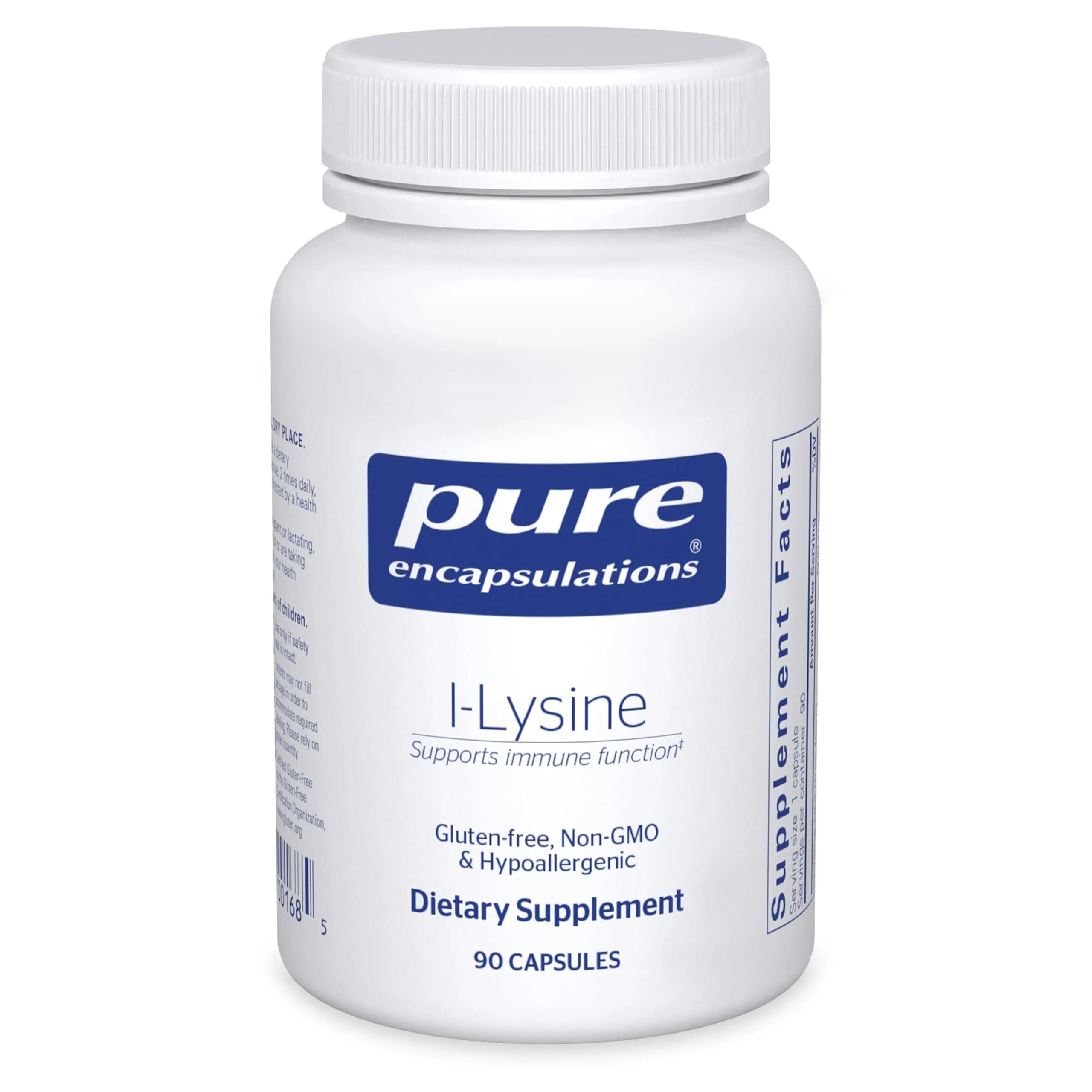 Pure Encapsulations L-Lysine 90 Capsules | Supports Immune & Gum Health