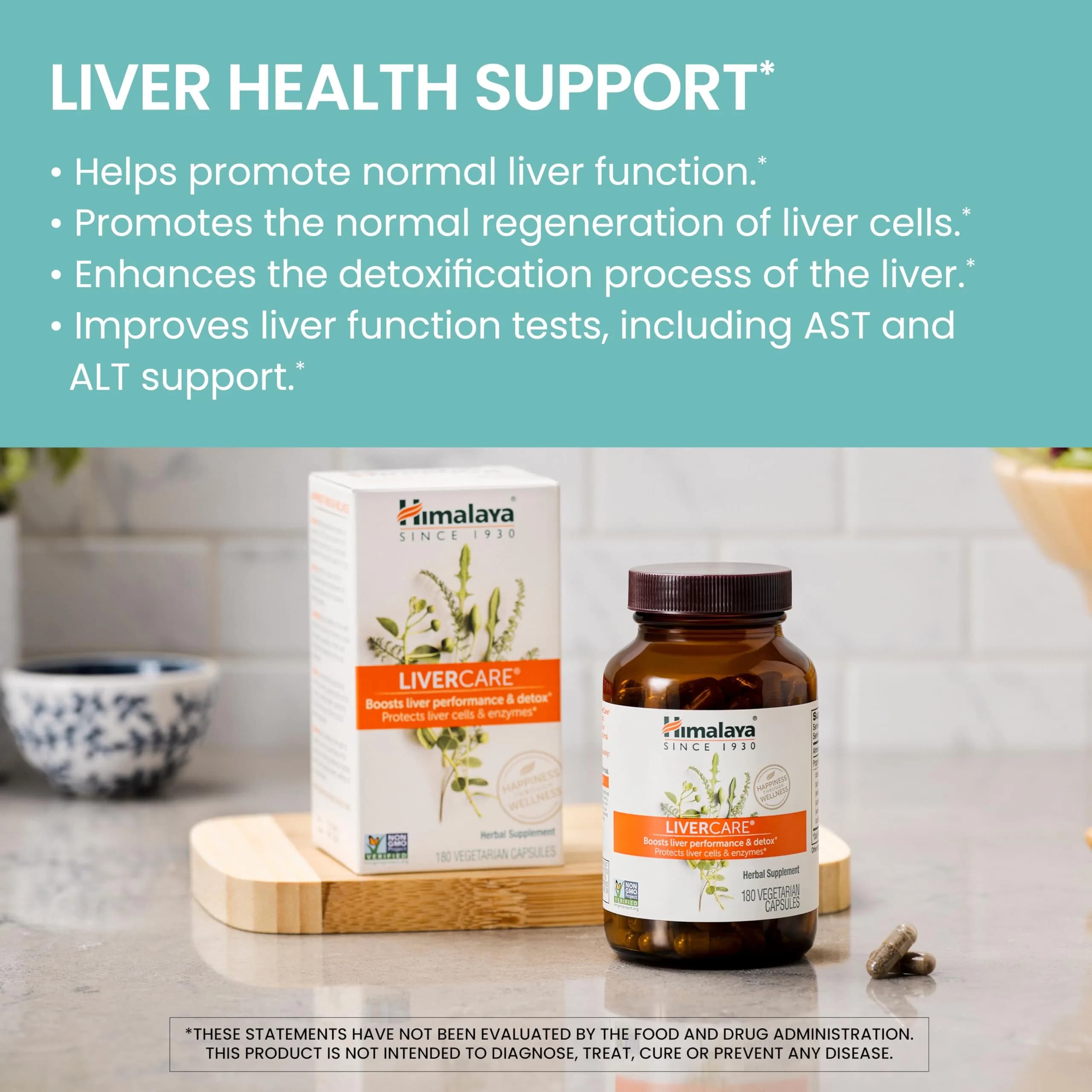 Himalaya LiverCare Herbal Supplement 180 Capsules (375 mg) | Supports Liver Detox & Bile Production - view 2