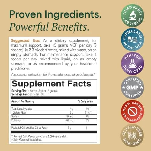 EcoNugenics PectaSol Modified Citrus Pectin Powder 150g | Cellular & Immune Support thumbnail 5