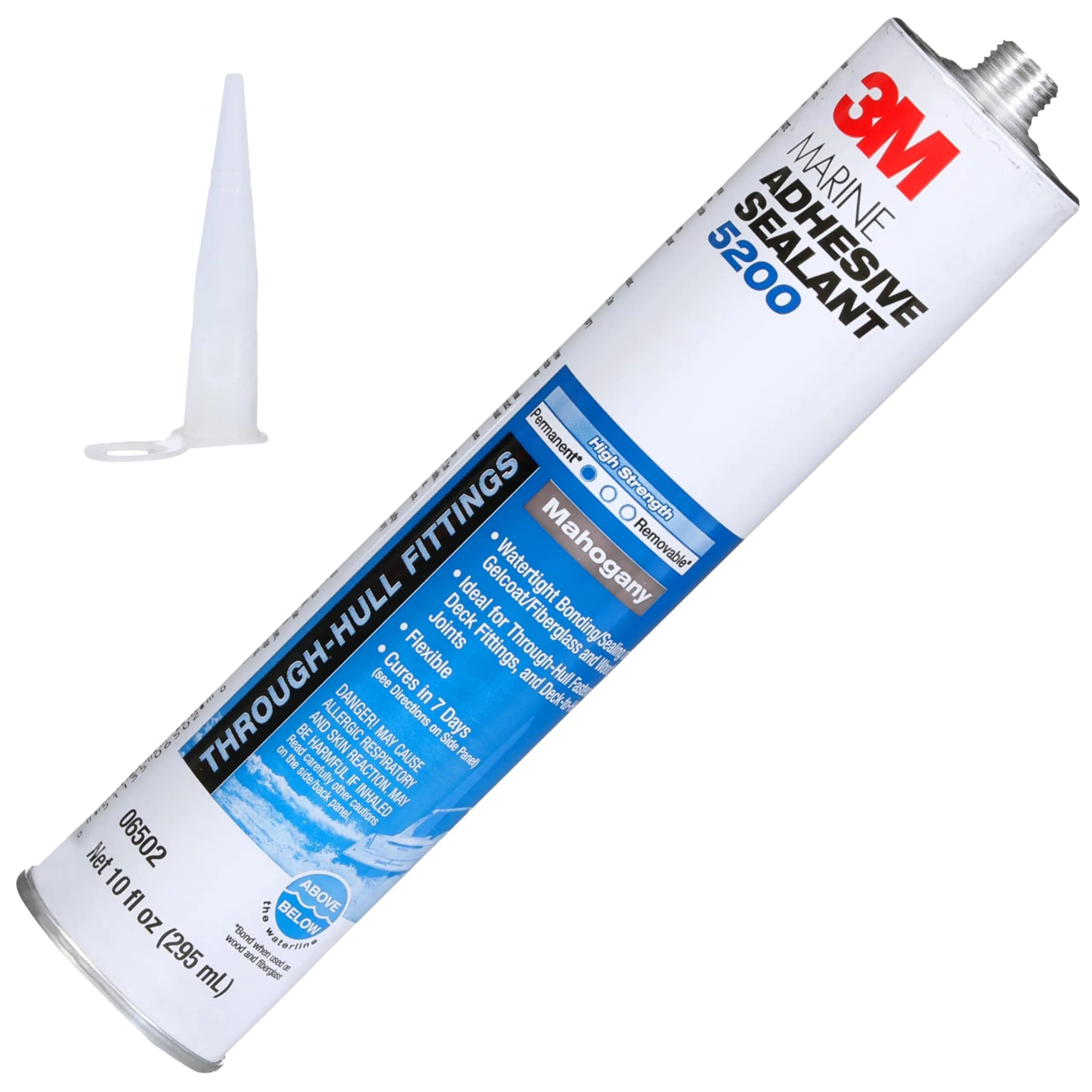 3M Marine Adhesive Sealant 5200 White 1 oz (29.57 ml) Tube | Permanent Bonding & Sealing for Boats and RVs — Mahogany / 10 fl oz