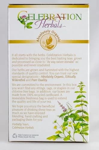 Celebration Herbals Marshmallow Root Tea 24 Bags | Caffeine-Free Organic Herbal Tea with Mellow Taste thumbnail 7