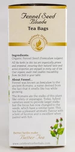 Celebration Herbals Fennel Seed Blonde Tea Organic 24 Bag | Aromatic Licorice Flavor (70-120 chars) thumbnail 5