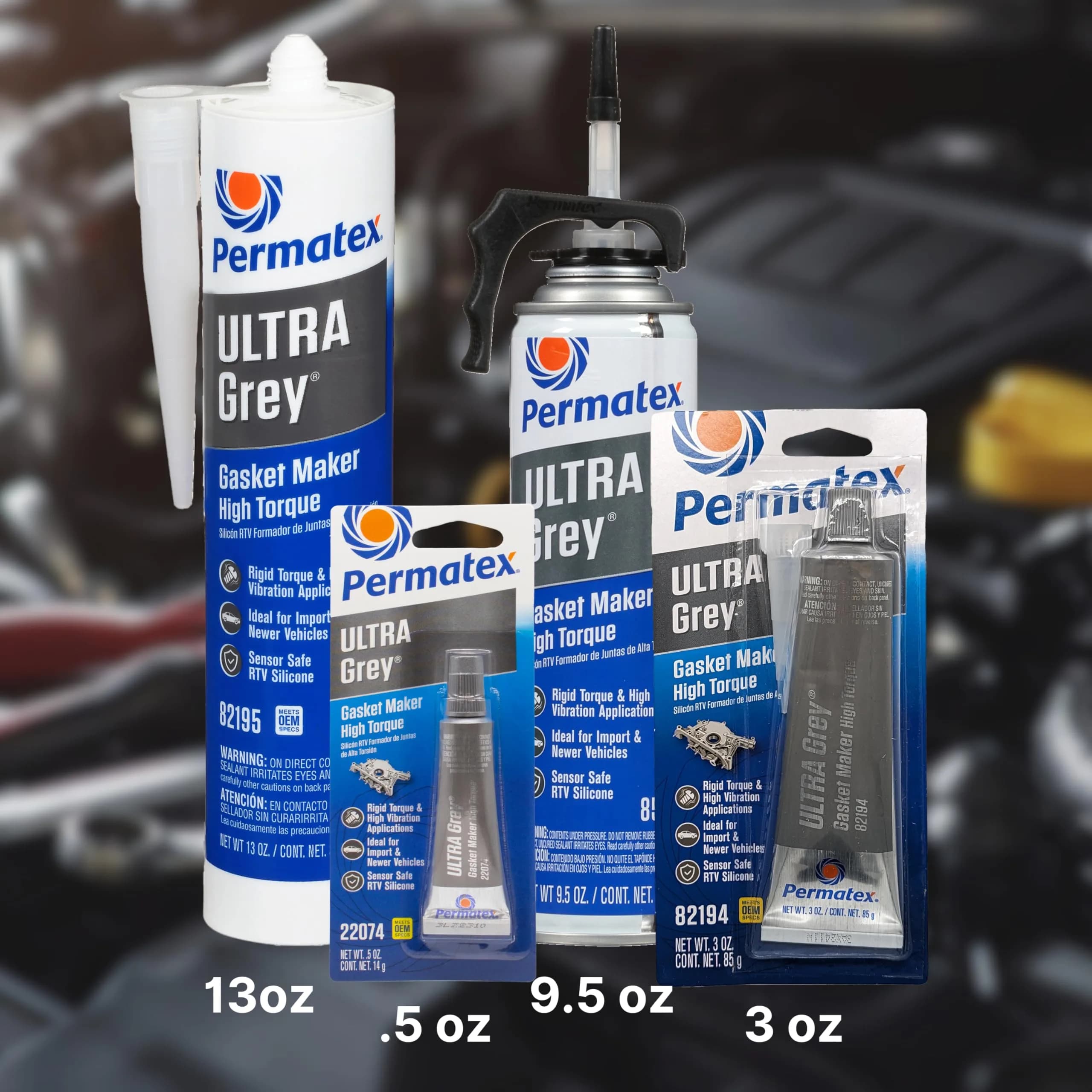 Permatex Ultra Grey Rigid High-Torque RTV Silicone Gasket Maker 81.8g (3.0 oz) | For High-Torque & Vibration Applications - view 6