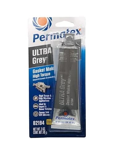 Permatex Ultra Grey Rigid High-Torque RTV Silicone Gasket Maker 81.8g (3.0 oz) | For High-Torque & Vibration Applications thumbnail 1