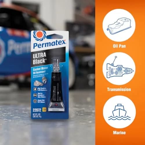 Permatex Ultra Black Maximum Oil Resistance RTV Silicone Gasket Maker 15ml (0.5 Fl Oz) | Seals Oily Surfaces thumbnail 4