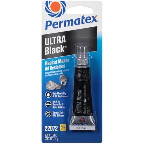 Permatex Ultra Black Maximum Oil Resistance RTV Silicone Gasket Maker 15ml (0.5 Fl Oz) | Seals Oily Surfaces thumbnail 1