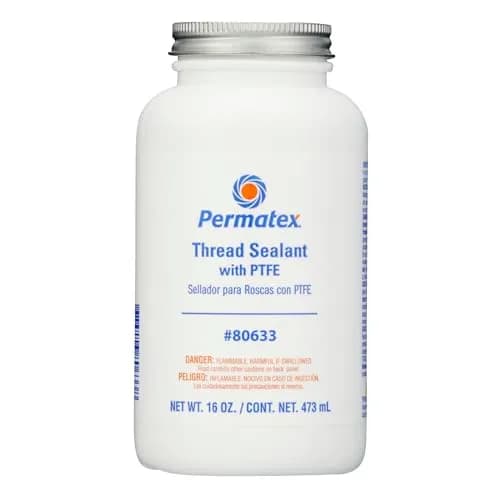 Permatex Red Thread Sealant with PTFE 473ml (16 Fl. Oz.) | High-Temperature Pipe Fitting Sealant thumbnail 1
