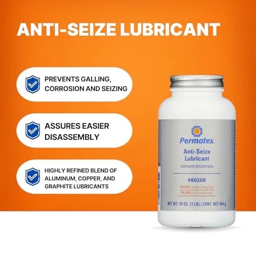 Permatex Silver 16 oz. (454 g) Anti-Seize Lubricant with Brush Top Bottle | High Temp & Corrosion Resistant thumbnail 2