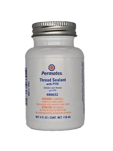 Permatex Thread Sealant with PTFE 4 oz (118 ml) | Seals Pressure in Air, Oil, Diesel Fuel & Hydraulic Systems thumbnail 1