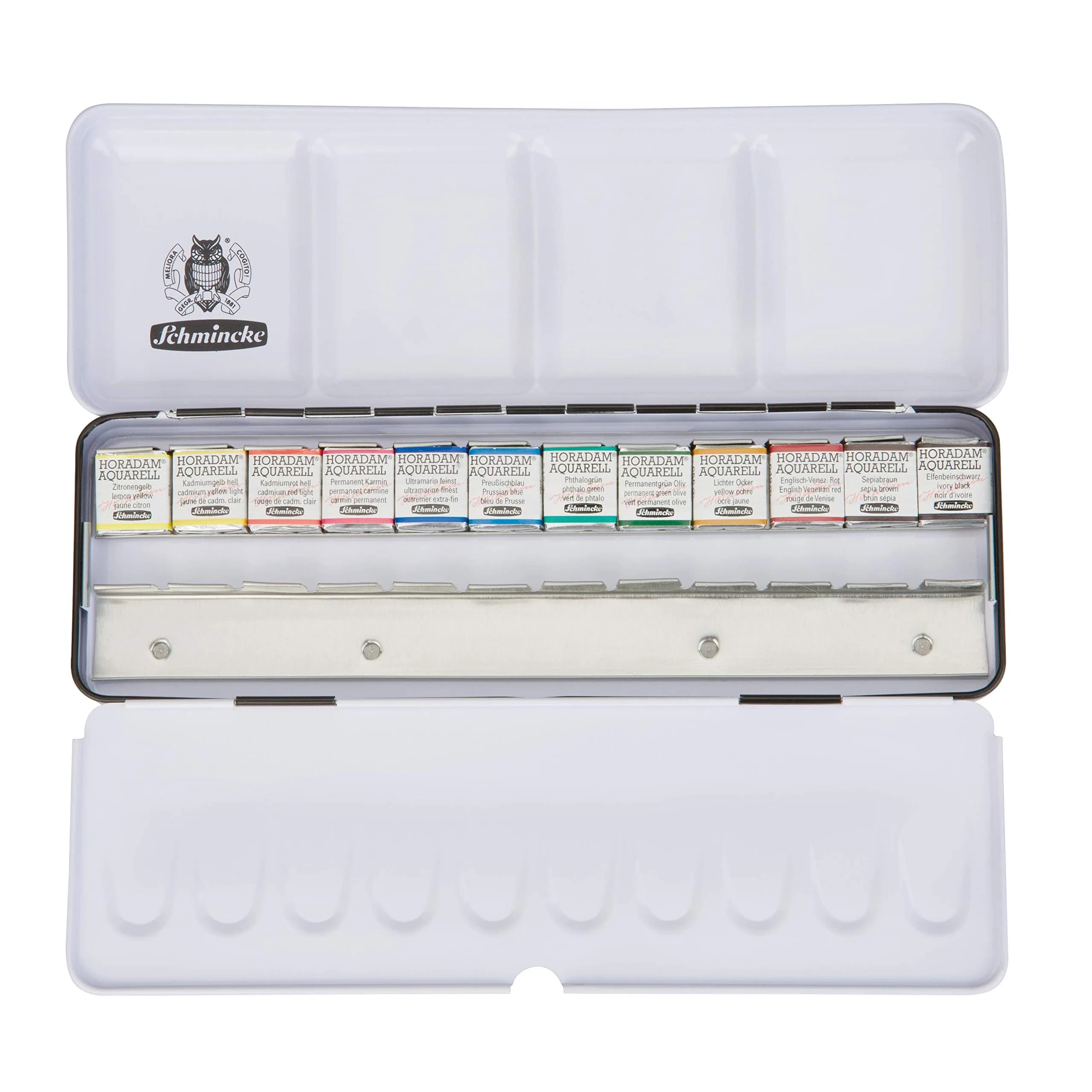 Schmincke HORADAM AQUARELL Watercolor Set 12 Half Pans | Finest Artist Colors, Germany