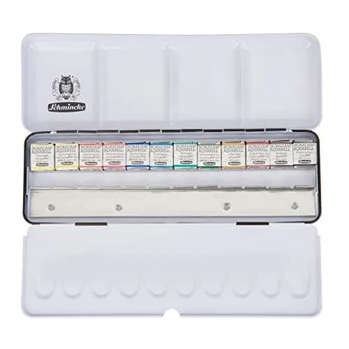 Schmincke HORADAM AQUARELL Watercolor Set 12 Half Pans | Finest Artist Colors, Germany thumbnail 1