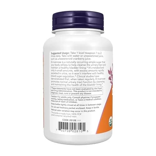 NOW Supplements D-Mannose Powder 3 oz | Supports Urinary Tract Health thumbnail 3