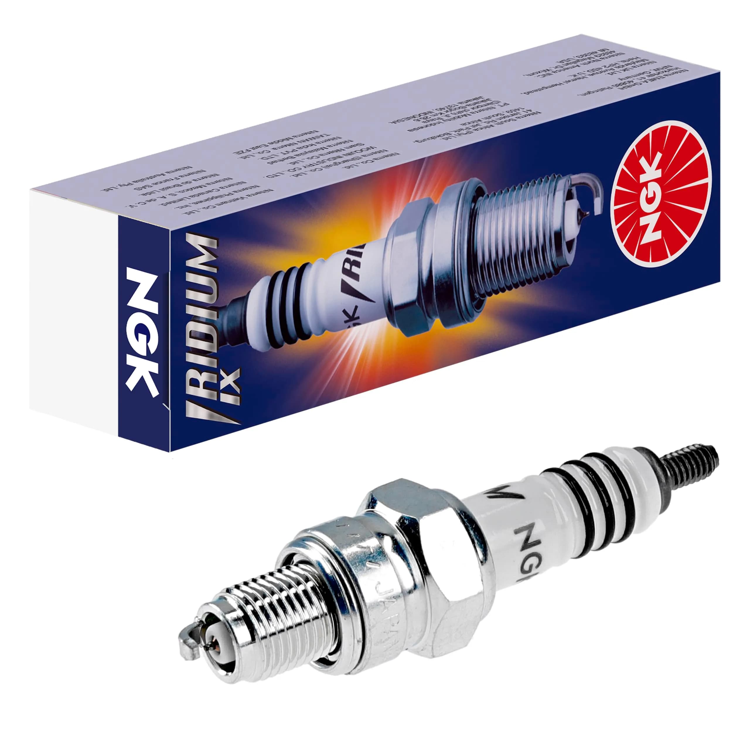 NGK CR6HIX Iridium IX Spark Plug 10mm (0.39 inch) | Ultimate Evolution of Spark Plug Technology — Silver