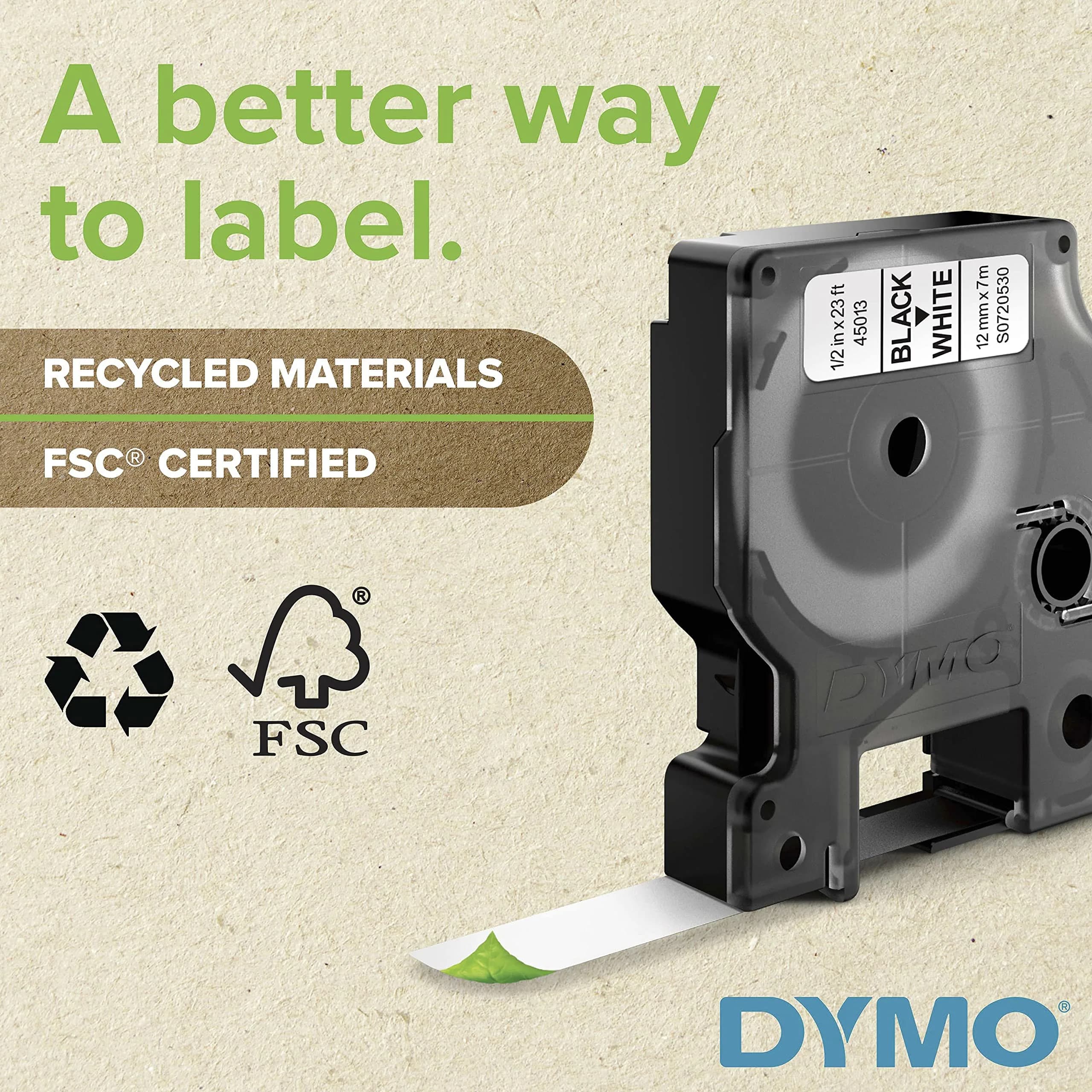 DYMO Rhino Industrial Vinyl Label Tape 19mm (3/4") Black on Orange | Durable & Weather-Resistant - view 2