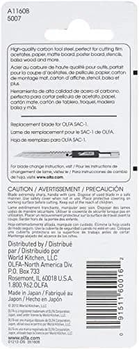 OLFA 5007 A1160B 9mm Snap-Off Art Blade, 10-Pack | Stainless Steel, Precise Cutting thumbnail 3