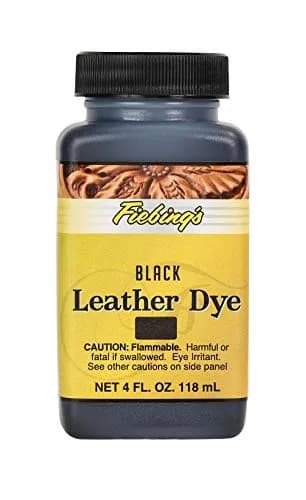 Fiebing's Leather Dye Black 4 fl. oz. (118 ml) | Penetrating Alcohol-Based Dye for Vegetable Tanned Leather thumbnail 1