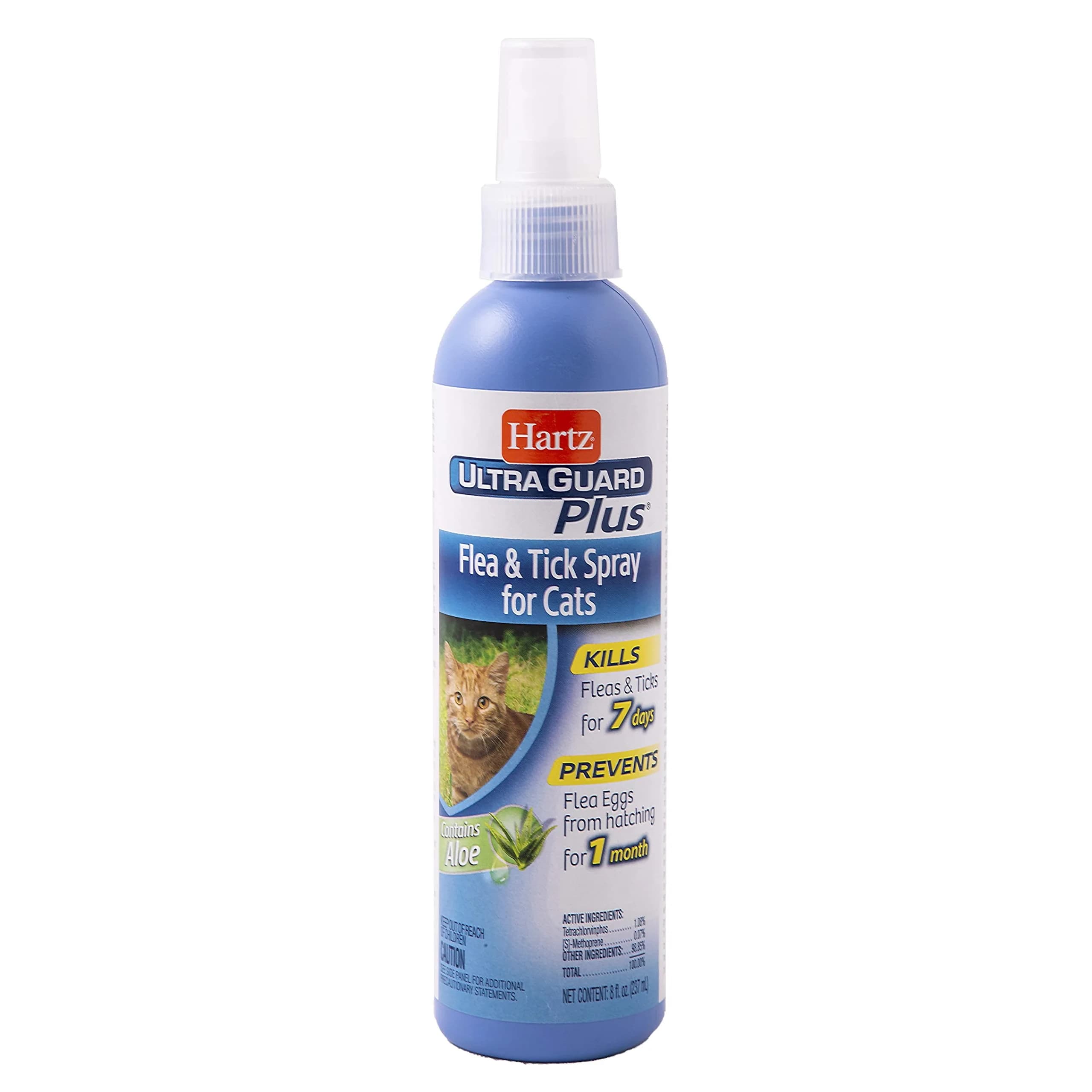 Hartz UltraGuard Plus Cat Flea & Tick Spray 237ml (8 Fl Oz) | Kills Fleas & Ticks on Contact