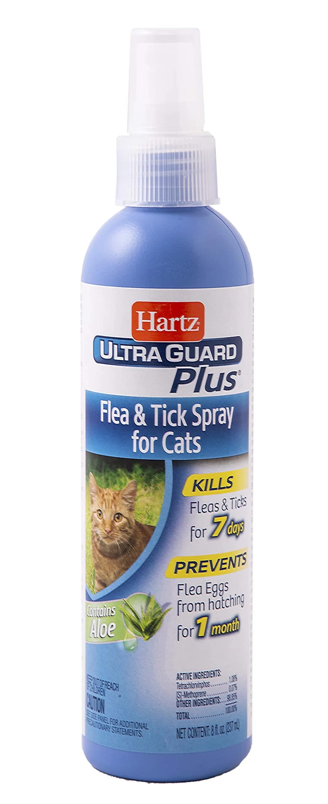 Hartz UltraGuard Plus Flea & Tick Spray for Cats, 8 Fl Oz - Effective Home Insecticide - main product image